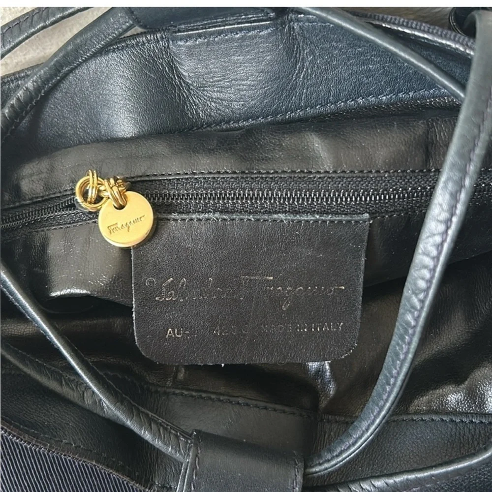 Salvatore Ferragamo Bucket Sling Bag Navy Blue